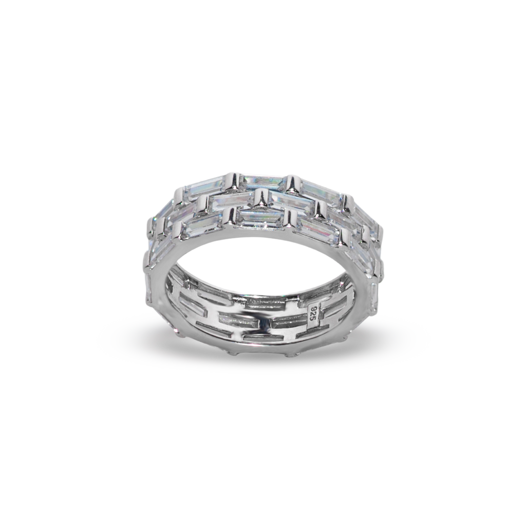 Inel Tennis crystal white