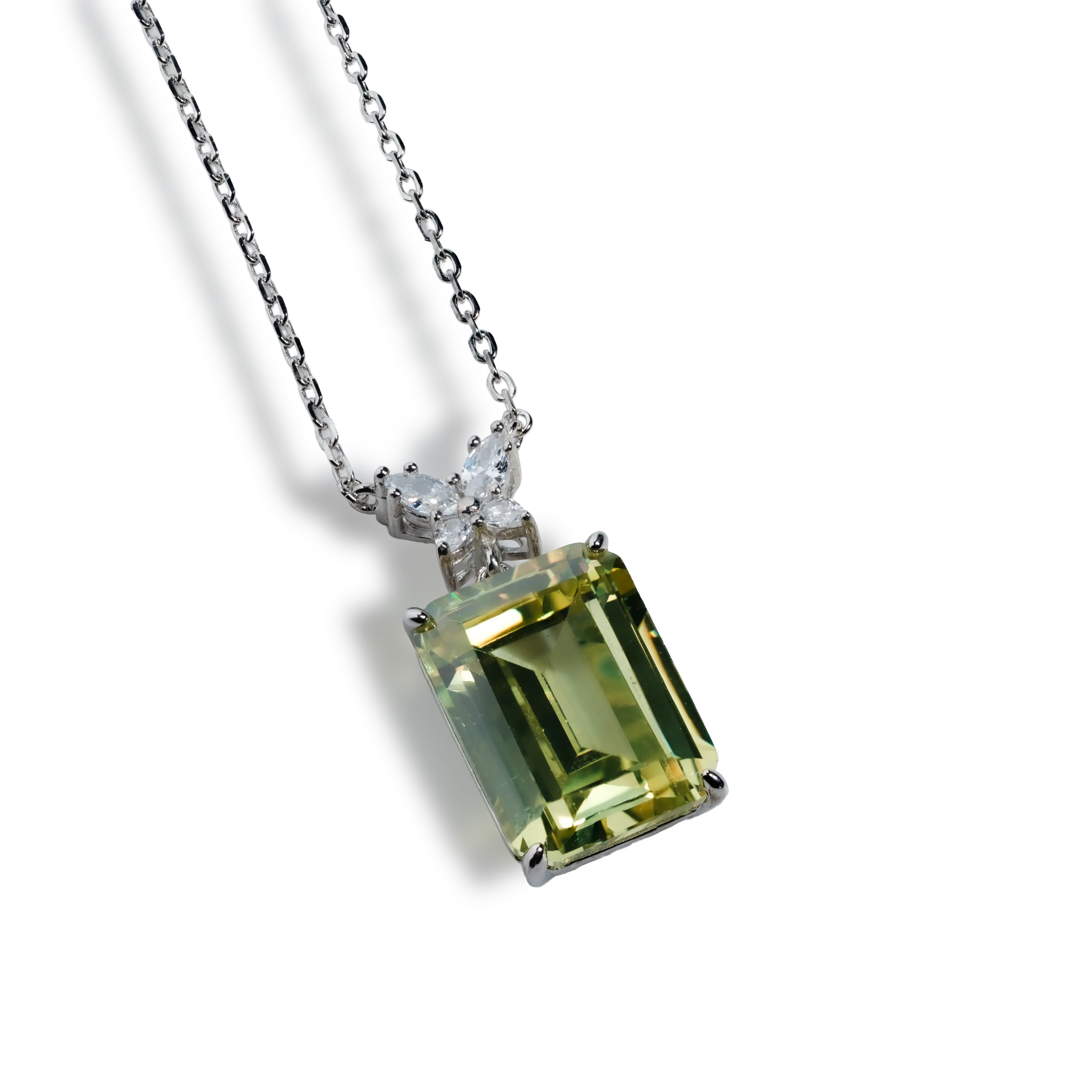 Colier Zirconia Verde Fluture