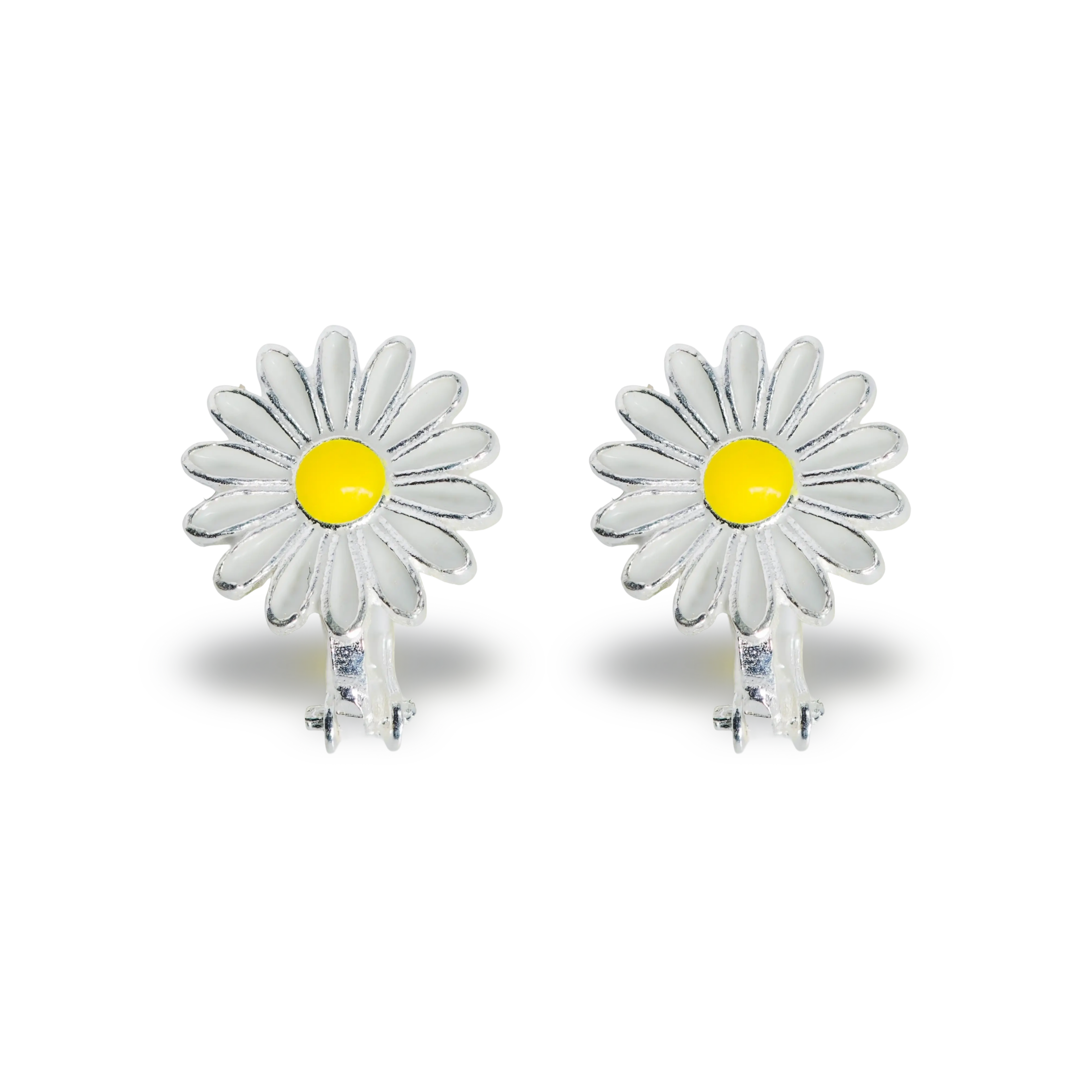 Cercei Kids Daisy Floare Alba Tortita