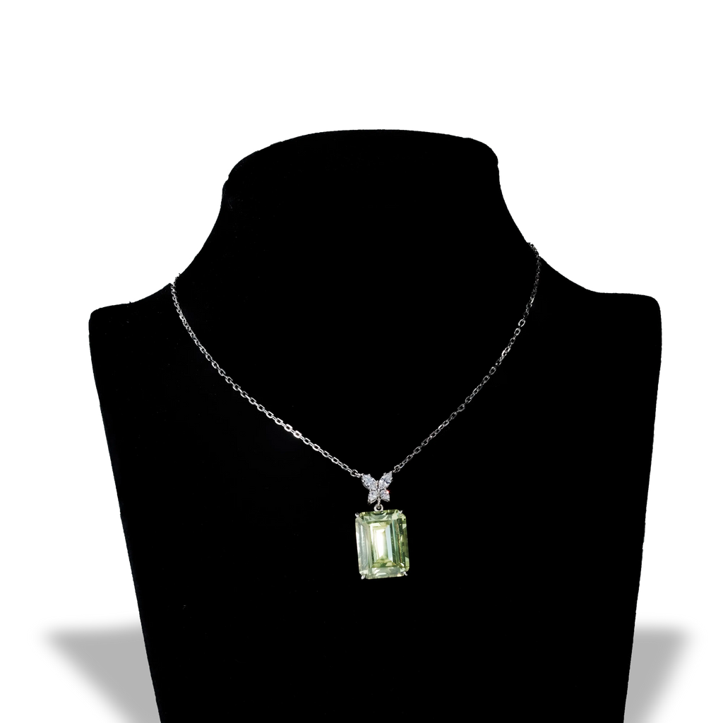Colier Zirconia Verde Fluture