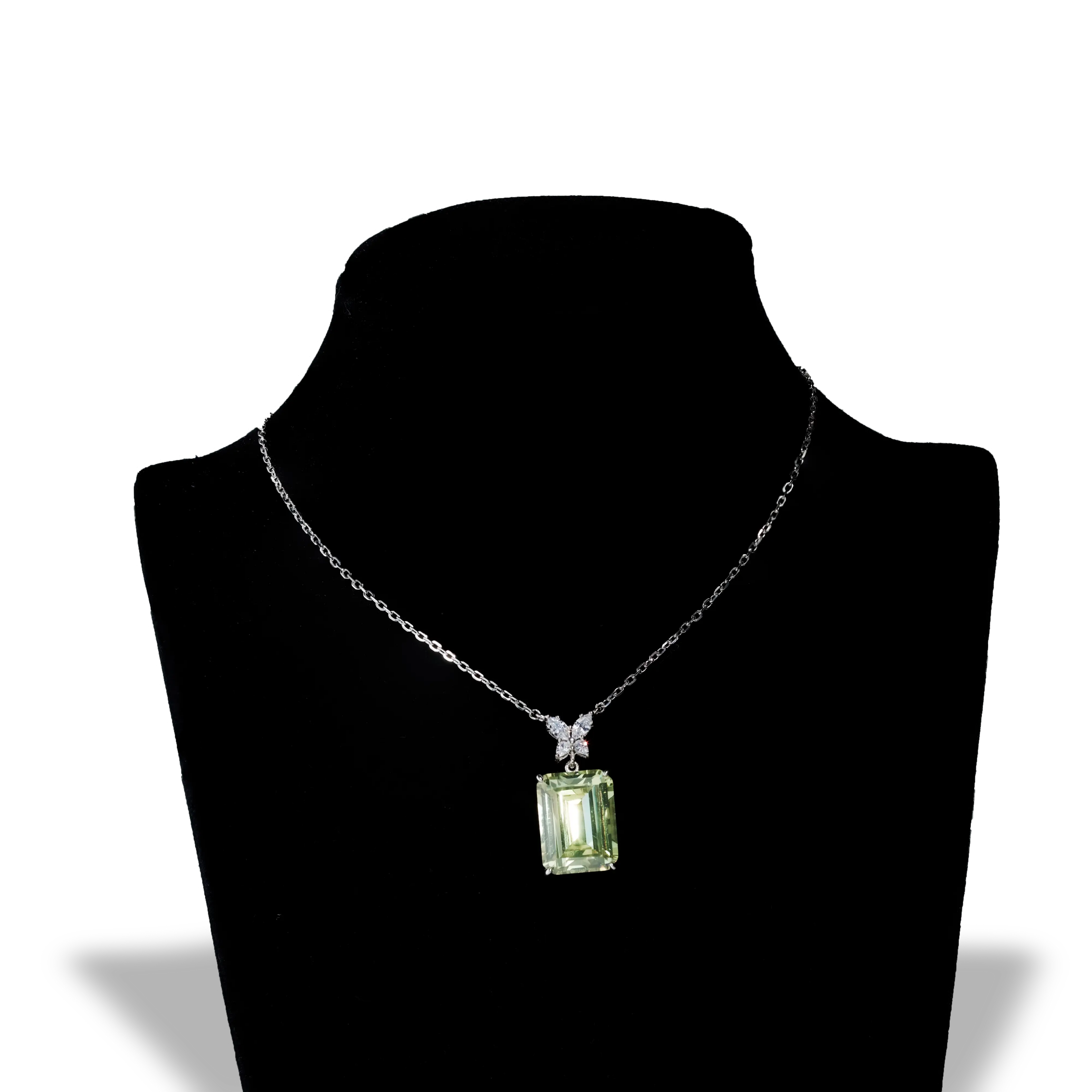 Colier Zirconia Verde Fluture